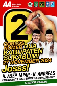 Coblos No 2, Asep Japar-Andreas Untuk Kabupaten Sukabumi