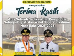 Keluarga Besar Diskominfosan Kabupaten Sukabumi Menucapkan Terimakasih Atas Dedikasi Bupati dan Wakil Bupati Sukabumi masa Bakti 2021-2025