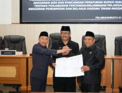 Bupati Hadiri Paripurna DPRD Agenda Pengambilan Keputusan Hasil Evaluasi Gubernur