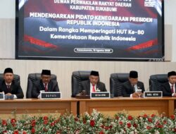 Pemkab Sukabumi Bersama DPRD Mendengarkan Pidato Kenegaraan Presiden Republik Indonesia