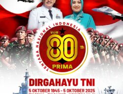 Asep Japar Berserta Ibu Hj Rina RosmaniarJapar Mengucapkan HUT TNI Ke 80